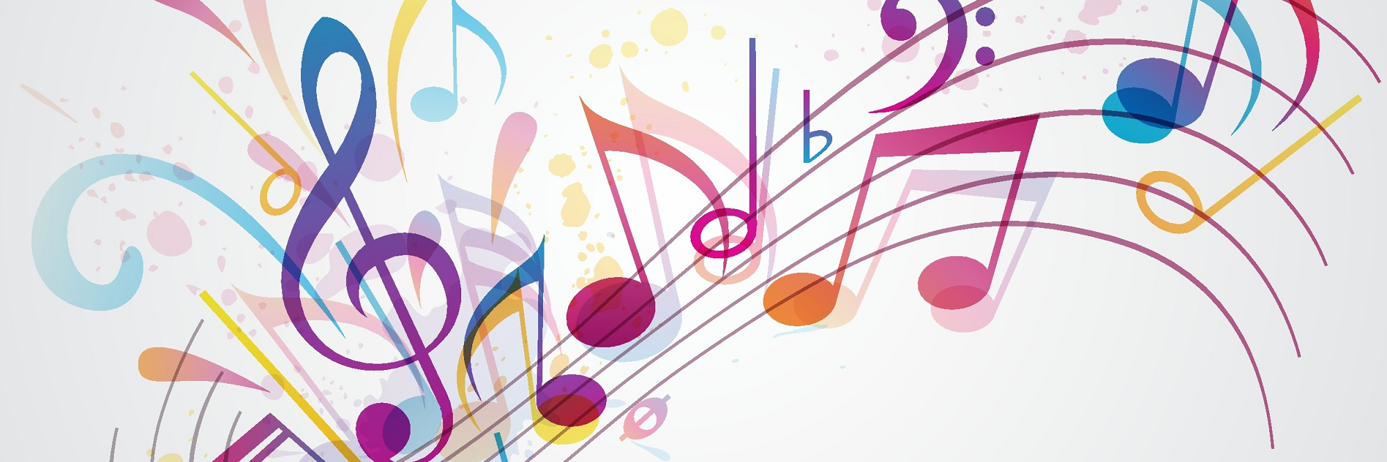 Dekorativt billede af farverige noder.